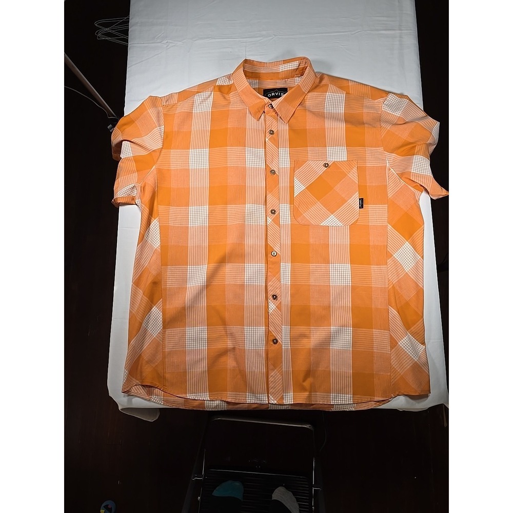 Orvis‎ Plaid Button Down Shirt 2XL Outdoor Fishing Men's